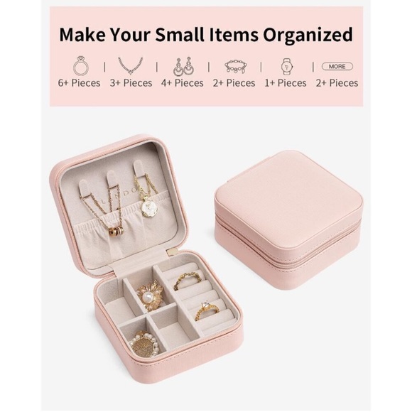 Vlando Travel Jewelry Case- Pink - Picture 2 of 11